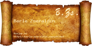 Berle Zseraldin névjegykártya
